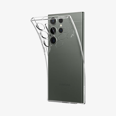 ACS05610 - Galaxy S23 Ultra Case Liquid Crystal in crystal clear showing the back